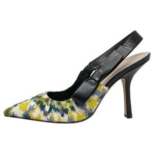 Dior Sweet D Embroidered Beaded Slingback Pumps Size‎ 40 / 9.5-10